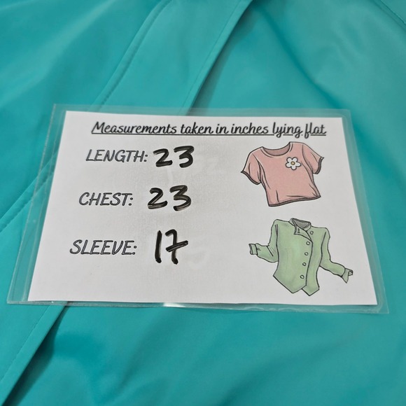 Chico's Collection Aqua Blue Ruched Sleeve Lightweight Jacket Size 2 - Picture 10 of 12